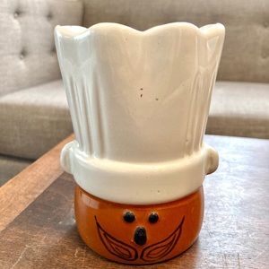 Chef head utensil holder/planter